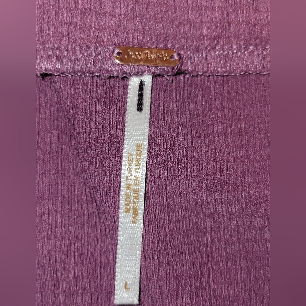 Free People Angie Wrap Skirt Ruched Textured High Waist Purple Size Large - Picture 5 of 6